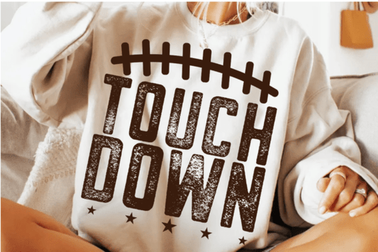 Football Touchdown lace and stars DTF Transfer Design