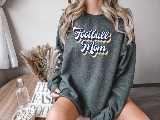 Football Mom Colorful DTF Transfer Design