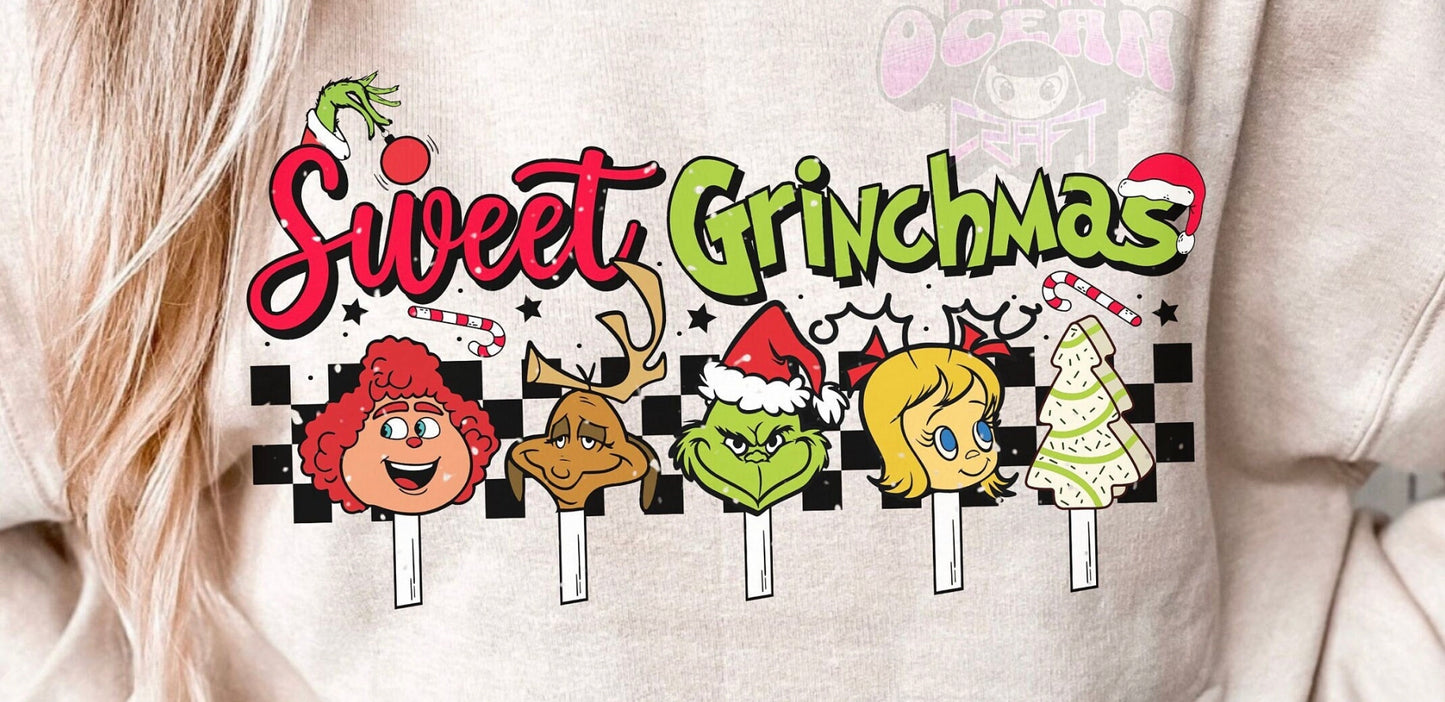 Sweet Grinchmas DTF Transfer Design