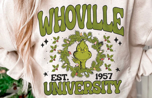 Whoville University DTF Transfer Design