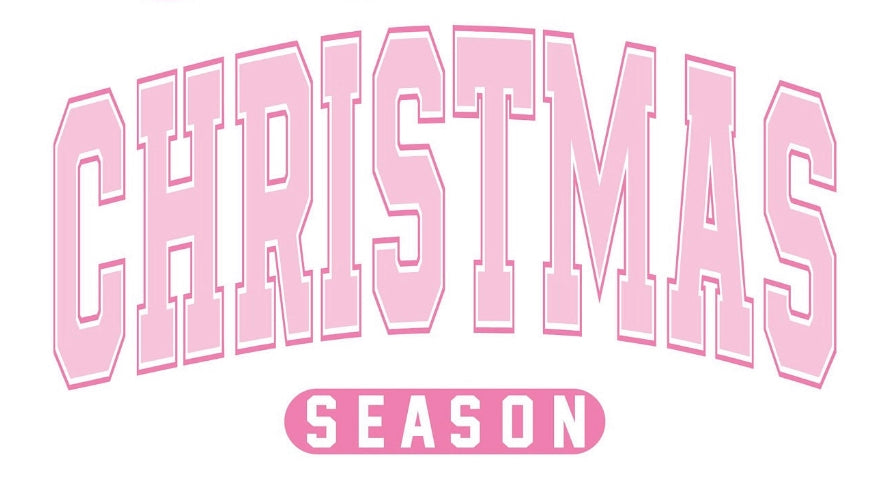 "Christmas Season Pink" DTF Transfer Design