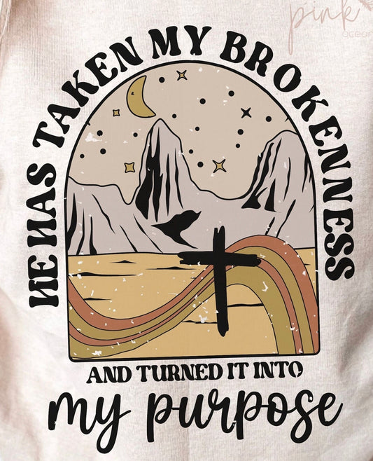 He has taken my Brokenness DTF Transfer Design