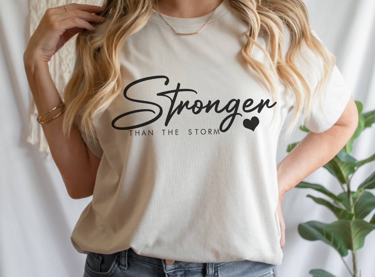 Stronger Than The Storm DTF Transfer Design