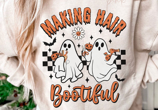 Ghosts Making hair Bootiful DTF Transfer Design
