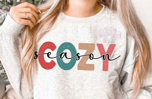 COZY season DTF Transfer Design