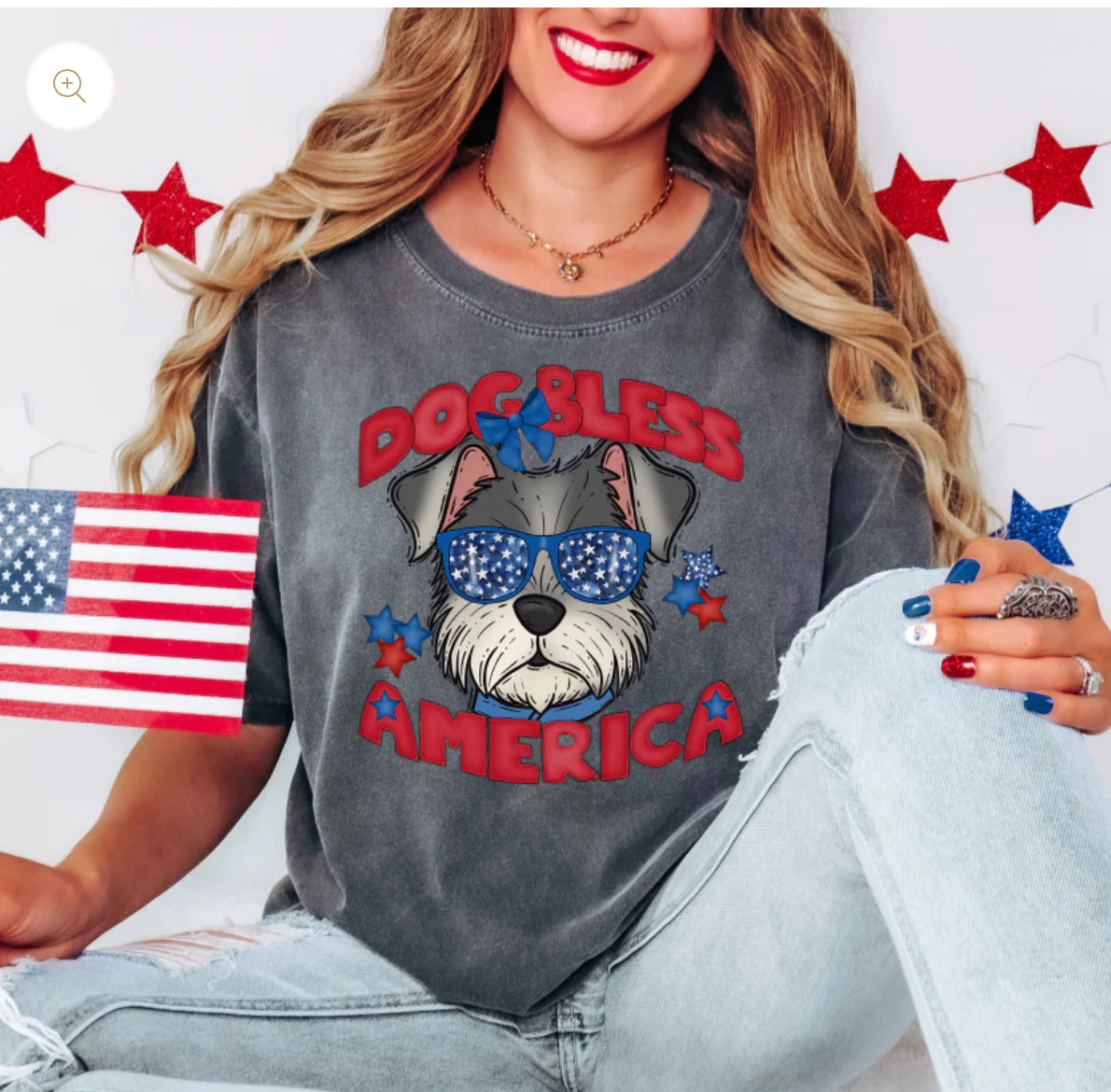 Dog Bless America DTF Transfer Design