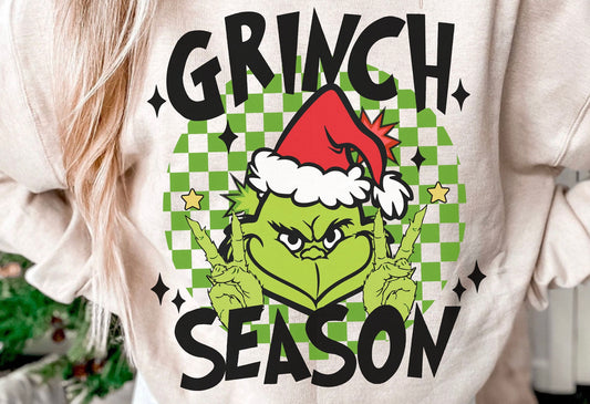 Grinch Season DTF Transfer Design