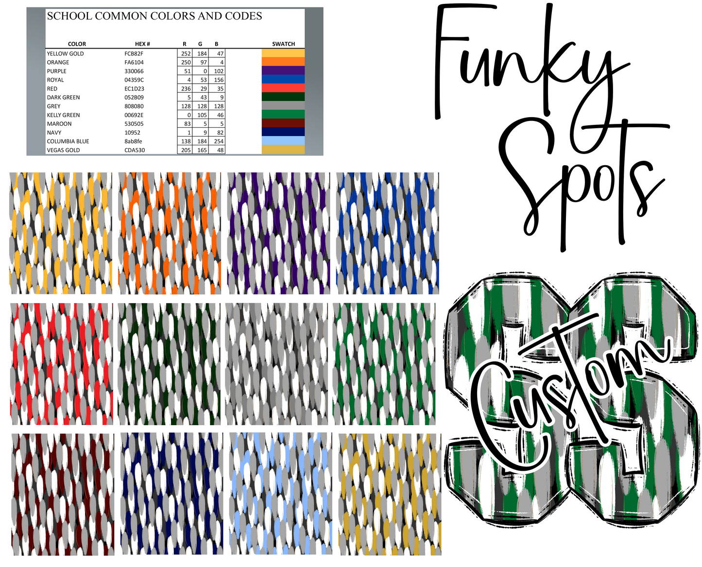 Funky Spots Custom MOCKUP ONLY