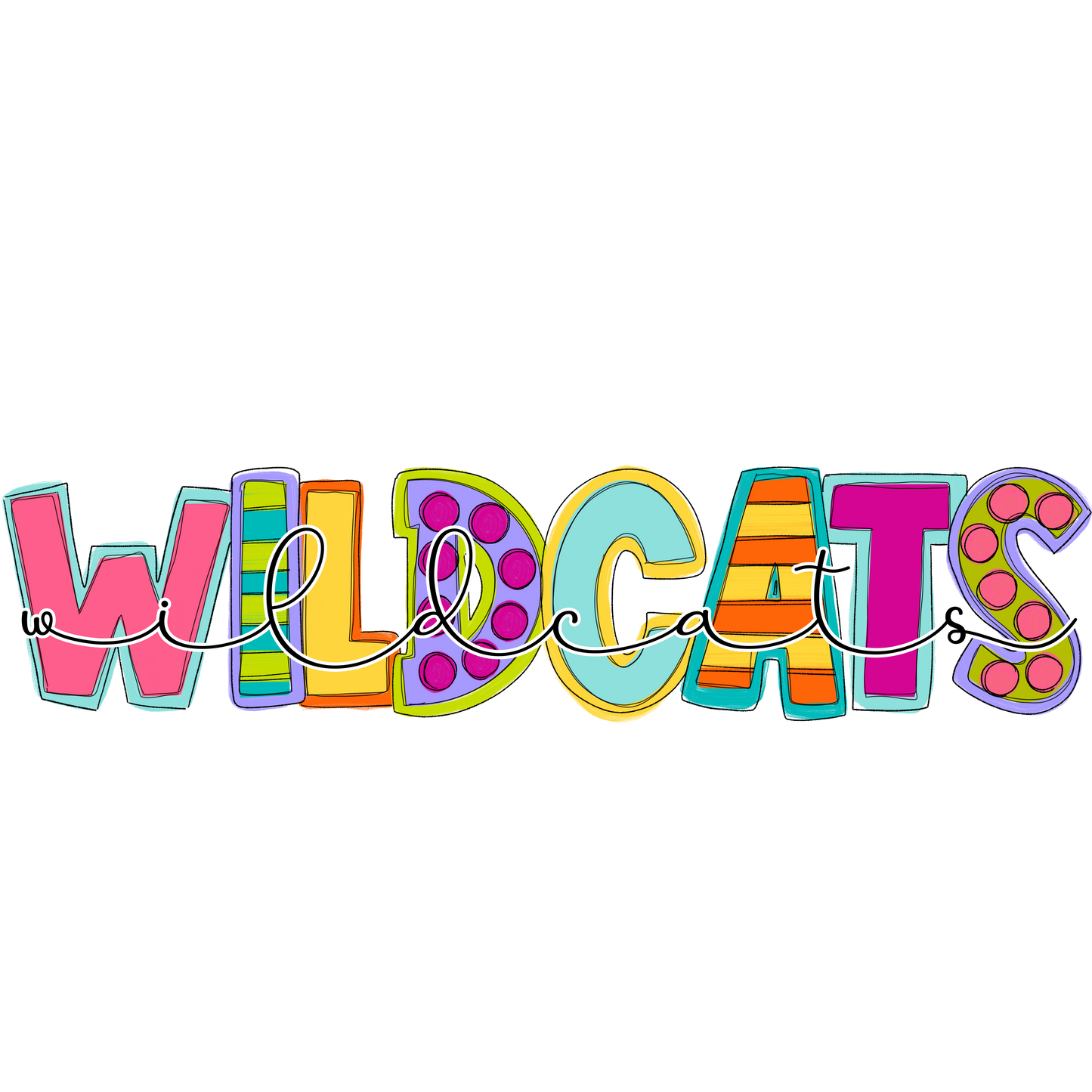 Wildcats DTF Transfer Design