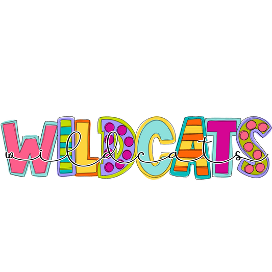 Wildcats DTF Transfer Design