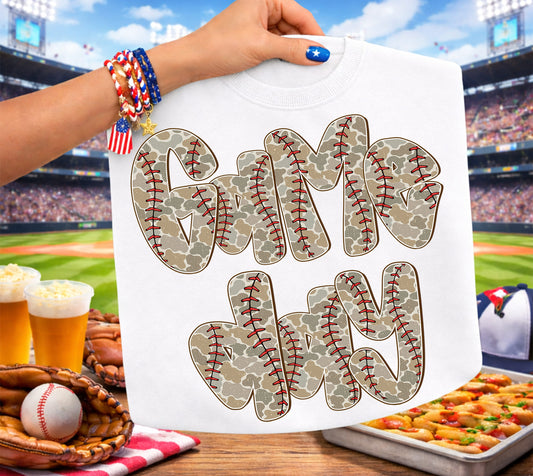 GAME DAY camo  DTF Transfer Design