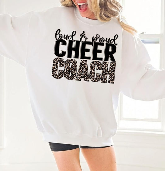 Loud & Proud Cheer Coach DTF Transfer Design Bev