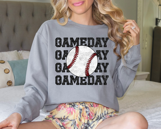 GLITTER BASEBALL GAMEDAY DTF Transfer Design
