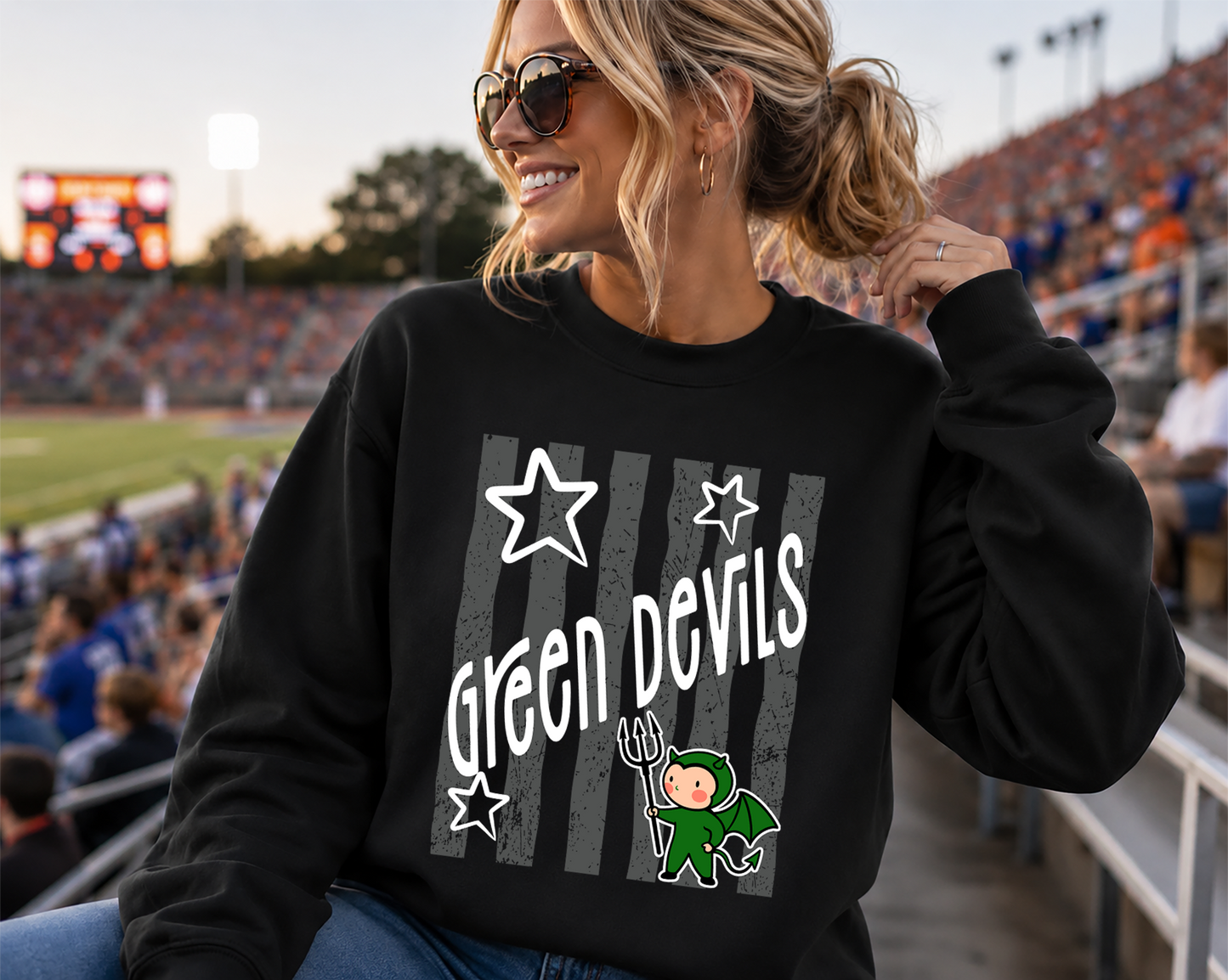 Mascot stripes and stars DTF Transfer