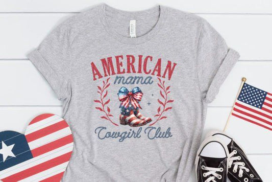 American Mama Cowgirl Club DTF Transfer Design