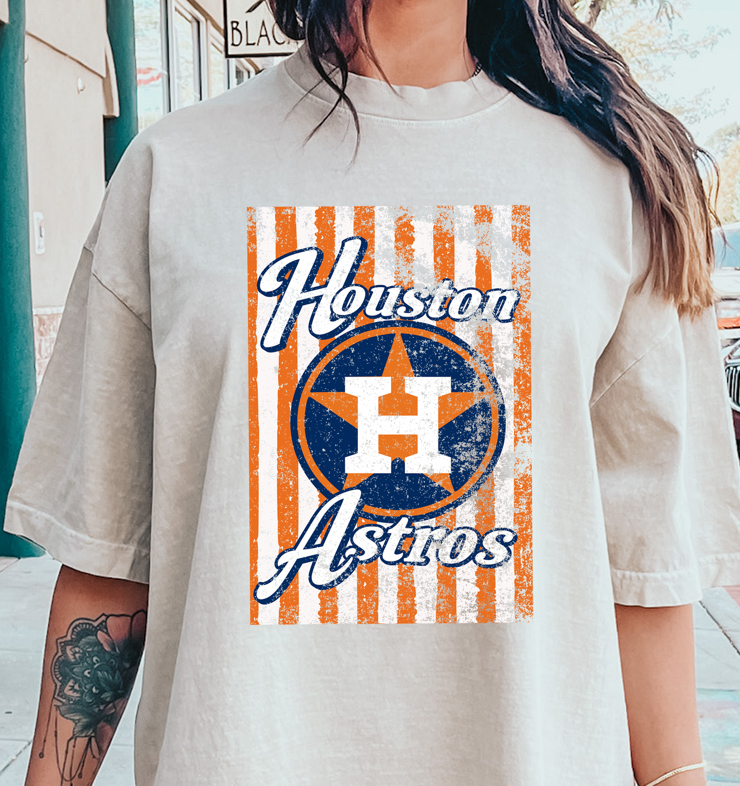 Houston Astros stripes DTF Transfer Design