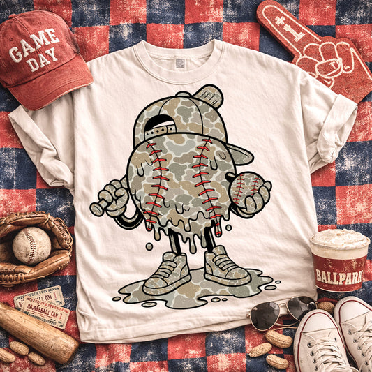 ICE DRIP Baseball camo DTF Transfer Design