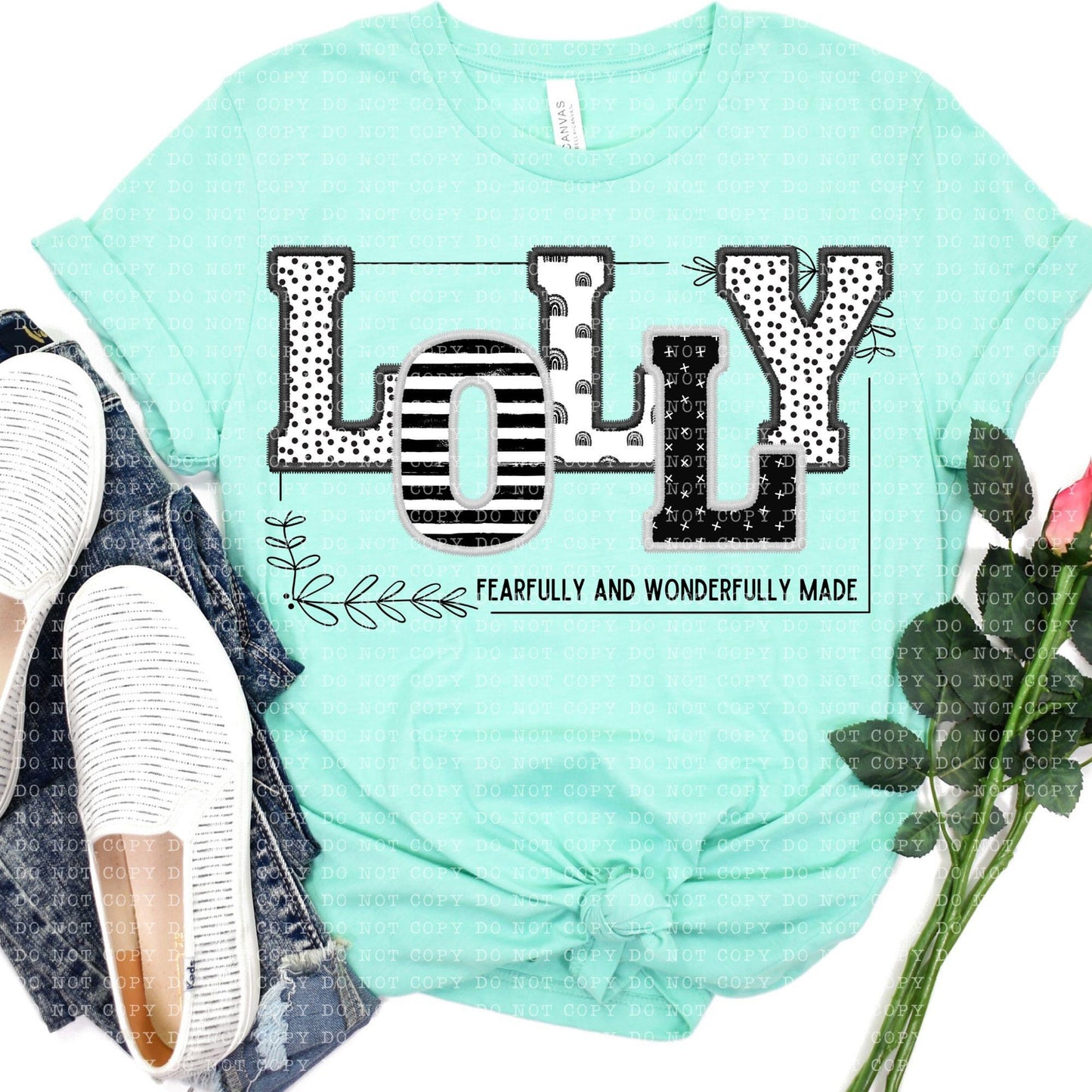 Lolly Fearfully and Wonderfully Made DTF Transfer Design