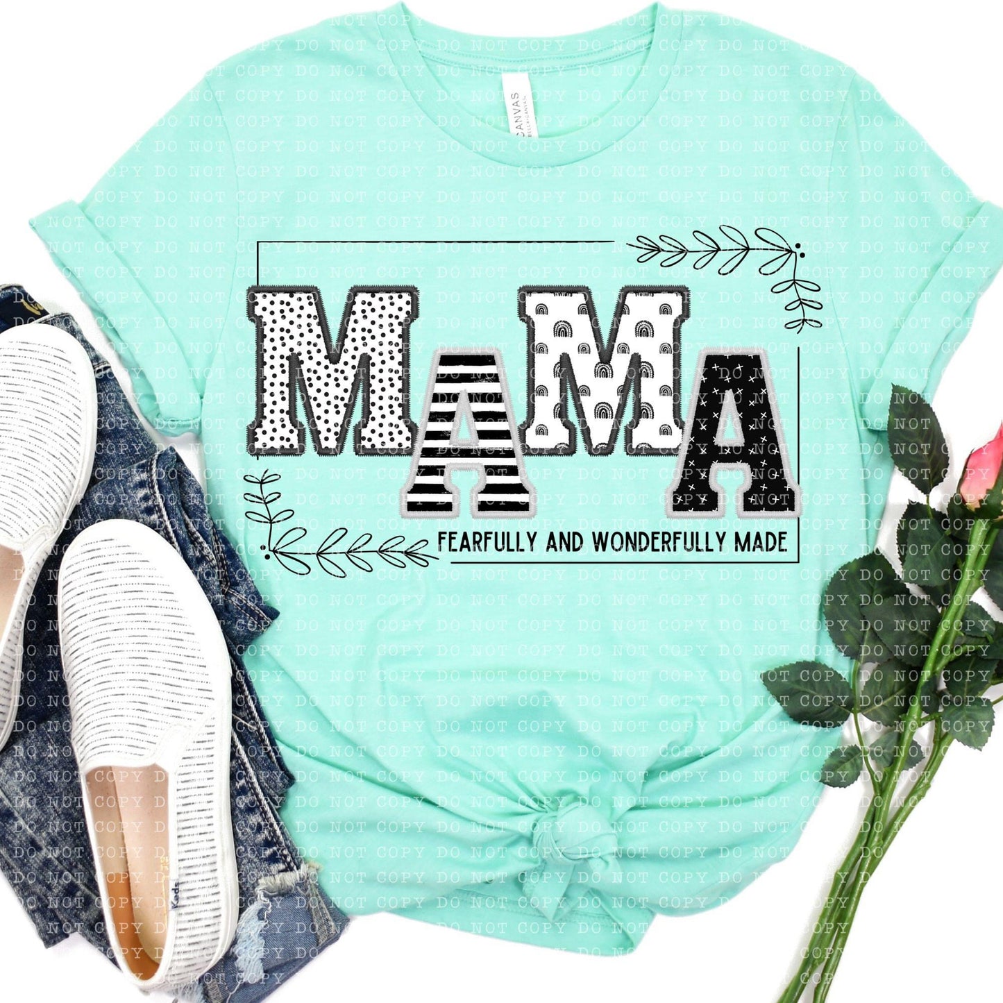 Mama Fearfully and Wonderfully Made DTF Transfer Design