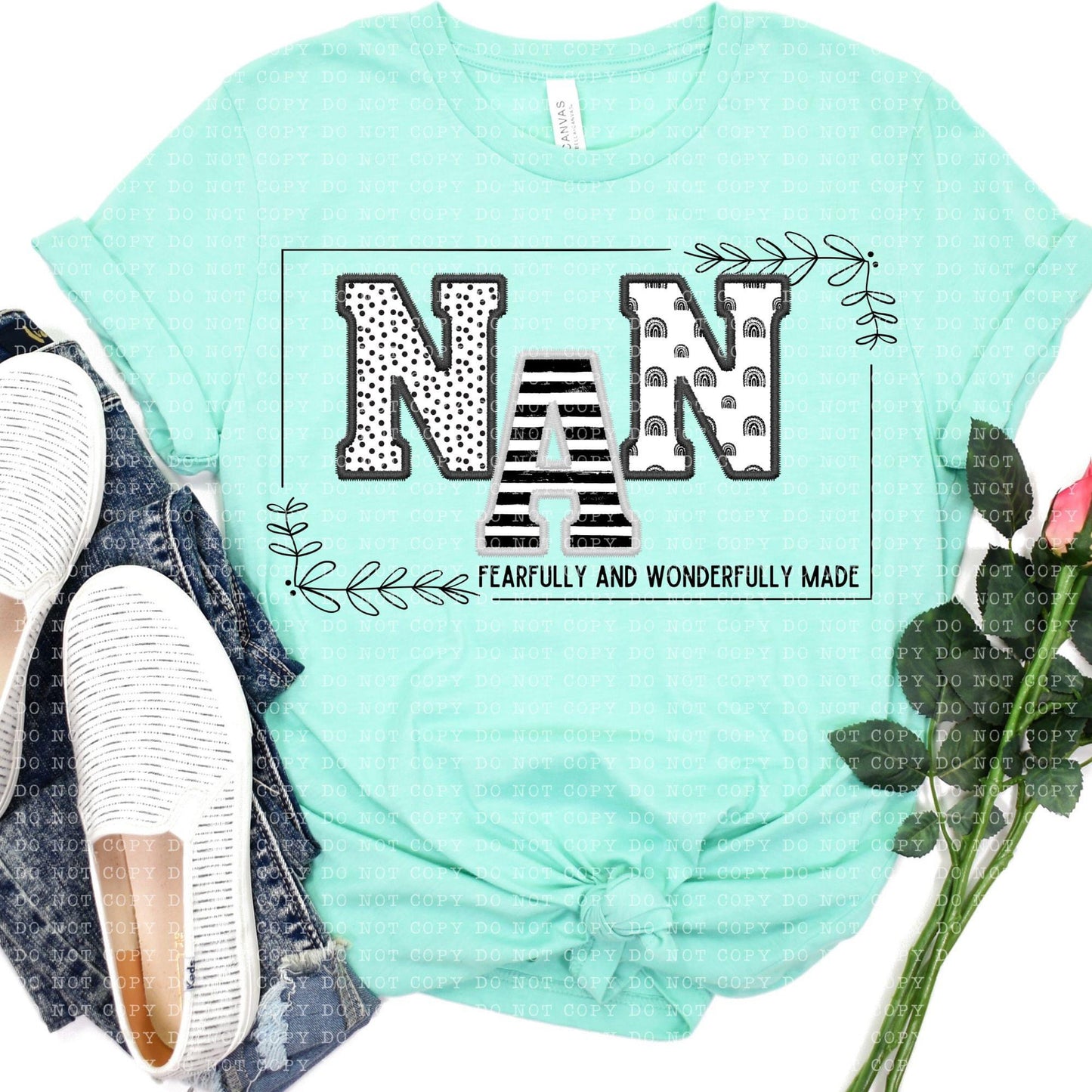 Nan Fearfully and Wonderfully Made DTF Transfer Design