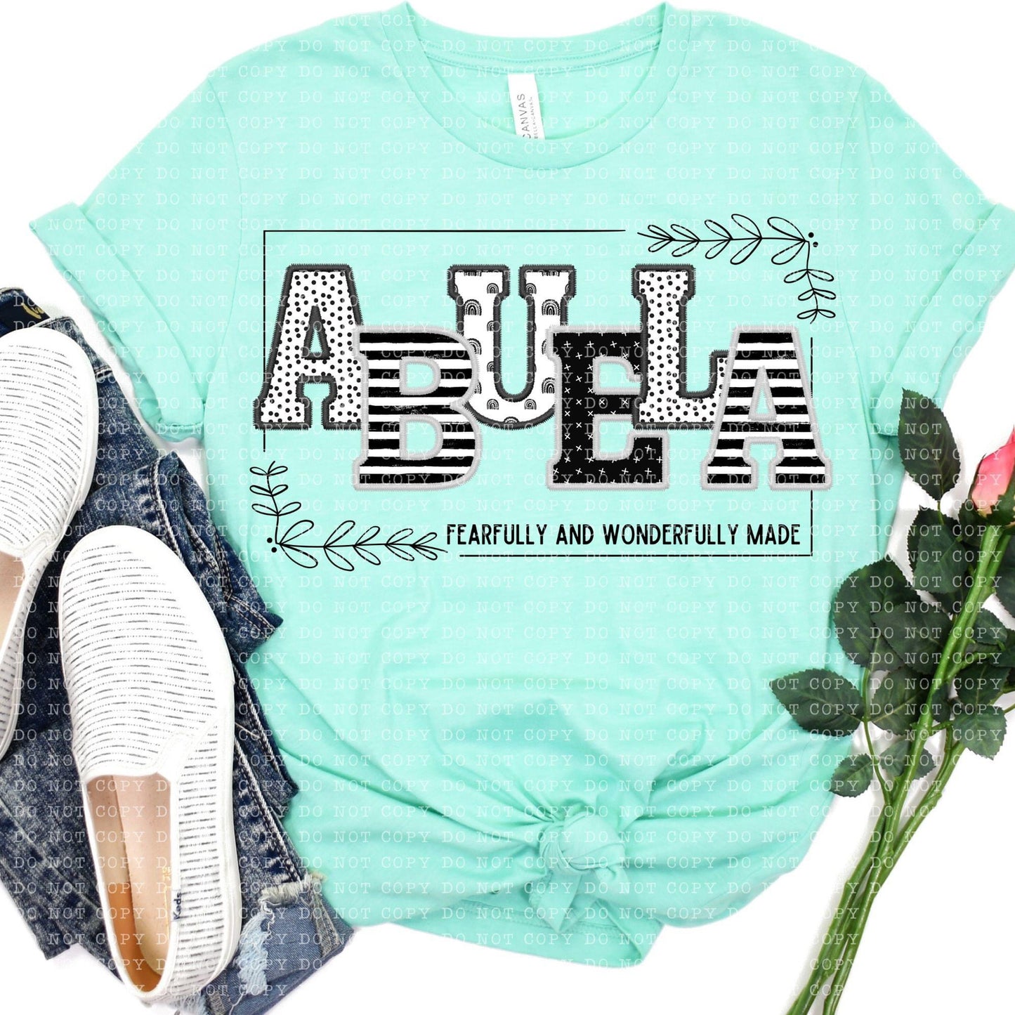 Abuela Fearfully and Wonderfully Made DTF Transfer Design