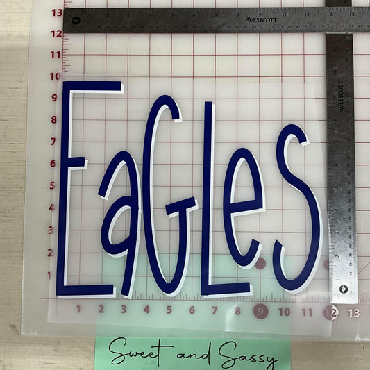Eagles Skinny Font DTF Transfer Design