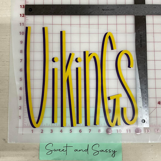 Vikings Skinny Font DTF Transfer Design