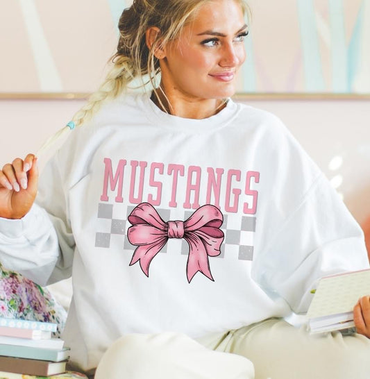 Mustangs Conquette Bow DTF Transfer Design