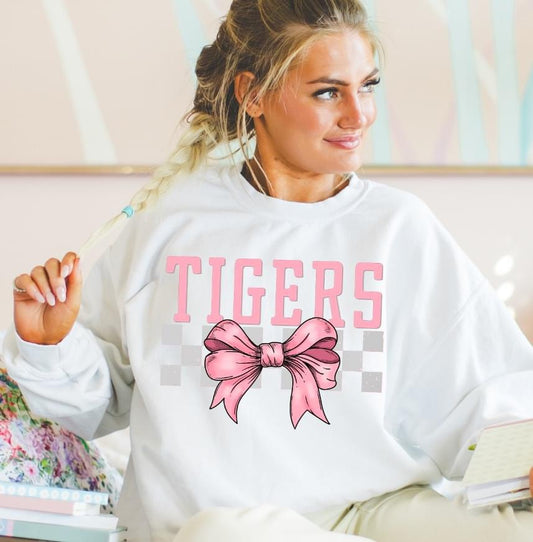 Tigers Conquette Bow DTF Transfer Design