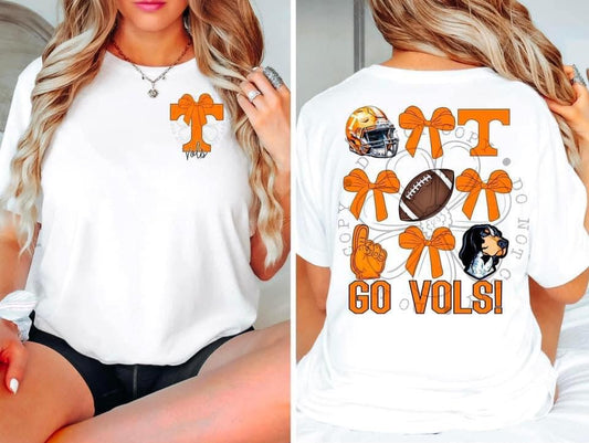 Vols Bow DTF Transfer Design Oversized With Pocket