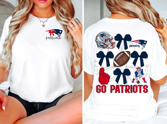 Patriots DTF Transfer Design Oversized With Pocket