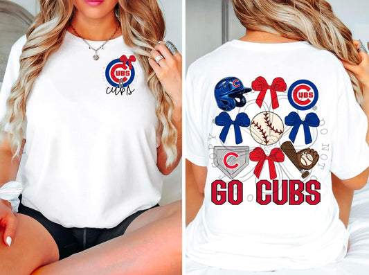 Cubs DTF Transfer Design Oversized With Pocket