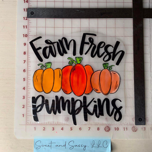 "Farm Fresh Pumpkins" DTF Transfer Design