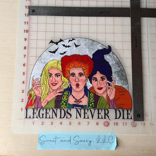 Legends Never Die DTF Transfer Design
