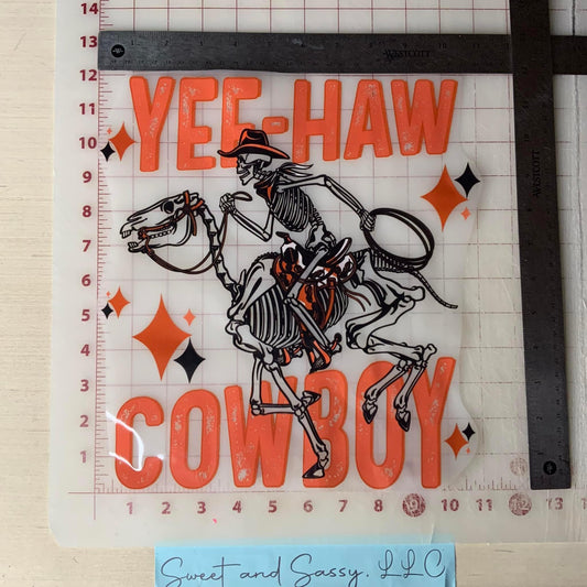 Yee-Haw Cowboy DTF Transfer Design