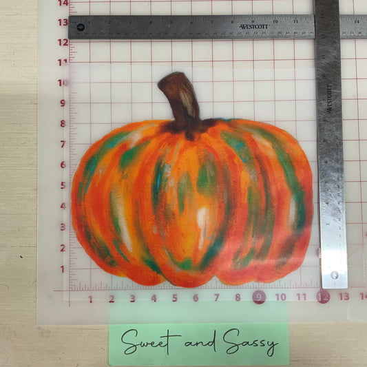 Watercolor Pumpkin DTF Transfer Design