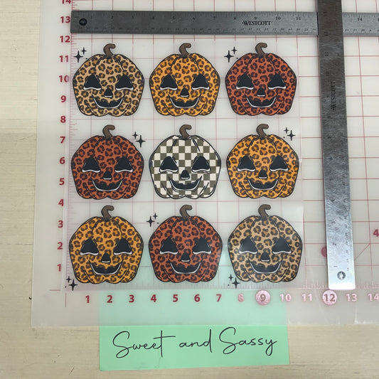 Animal Print Pumpkins DTF Transfer Design