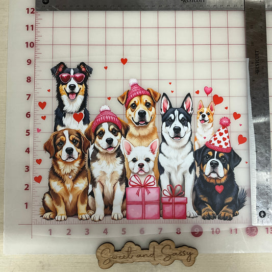 DOGS Paws and kisses DTF Transfer Design