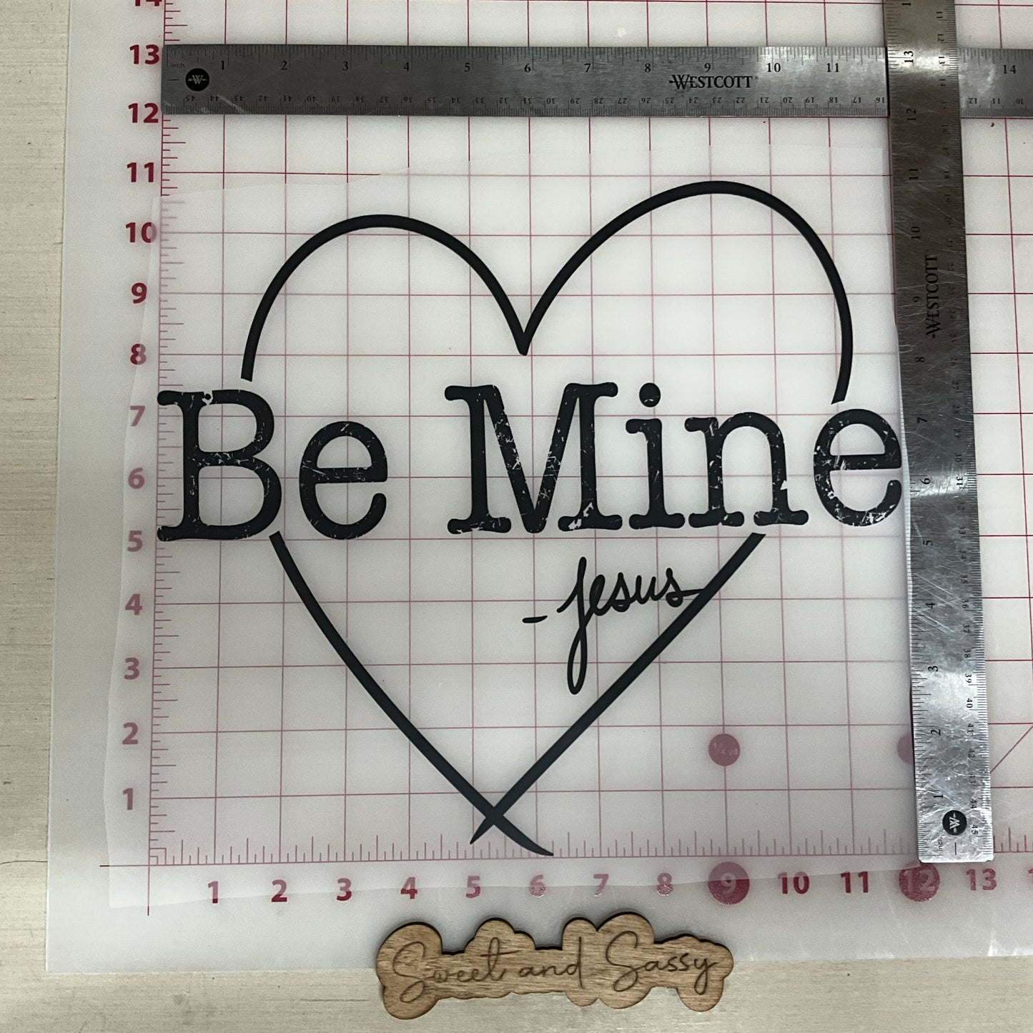Be Mine Jesus heart DTF Transfer Design