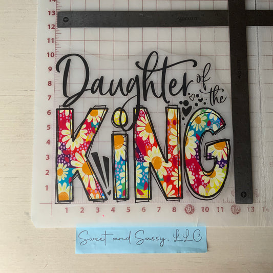 Daughter of the King DTF Transfer Design