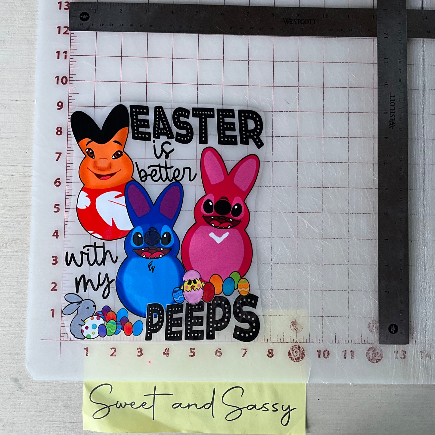 Easter Is Better With My Peeps Stitch DTF Transfer Design