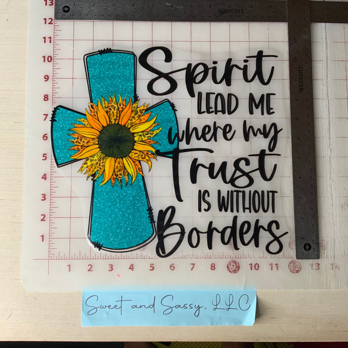 Spirit lead me where my trust is without borders DTF Transfer Design