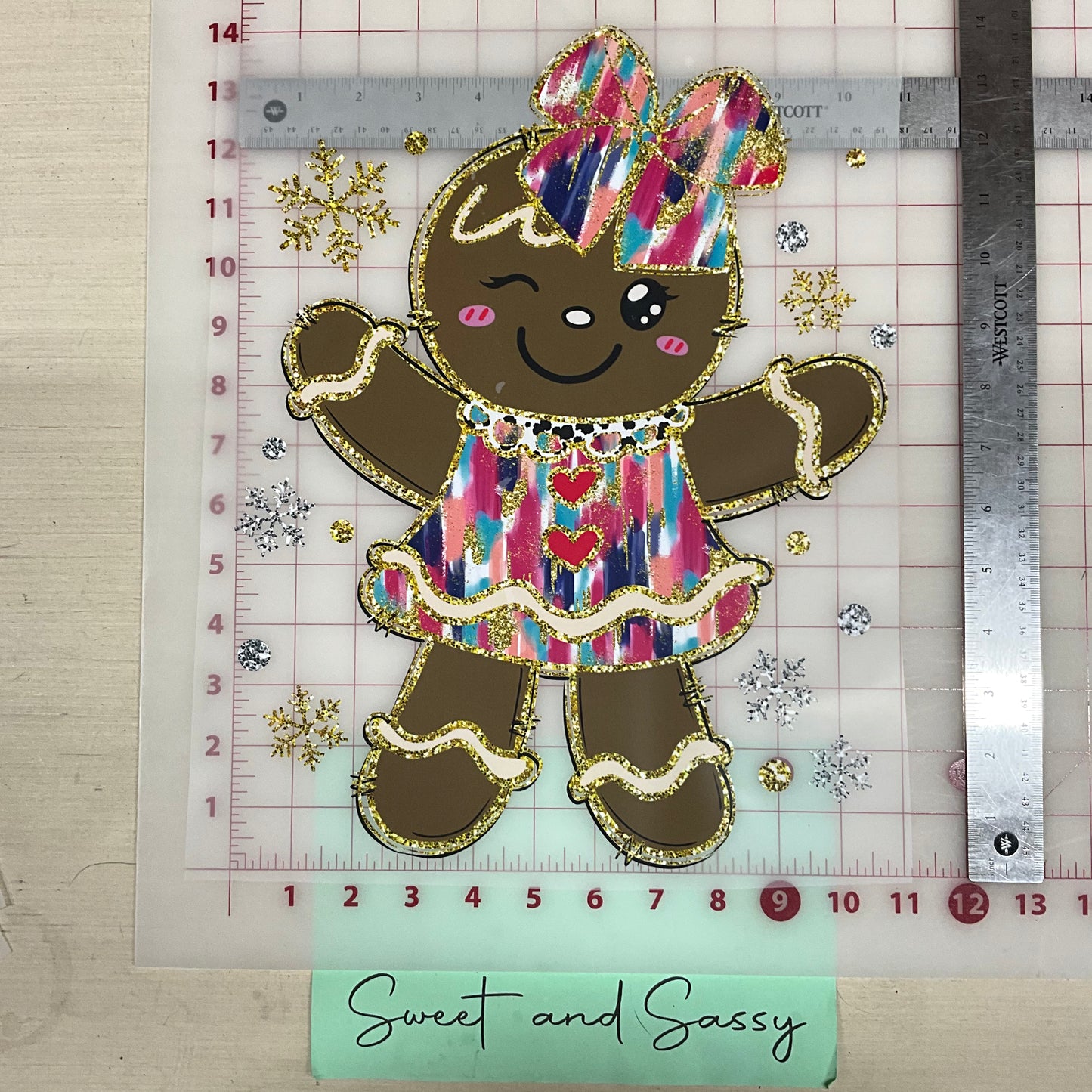 cute gingerbread Brushstroke DTF Transfer Design