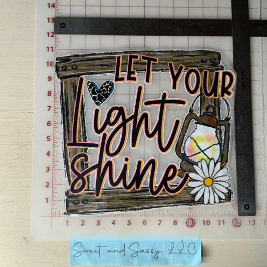 Let Your Light Shine DTF Transfer Design