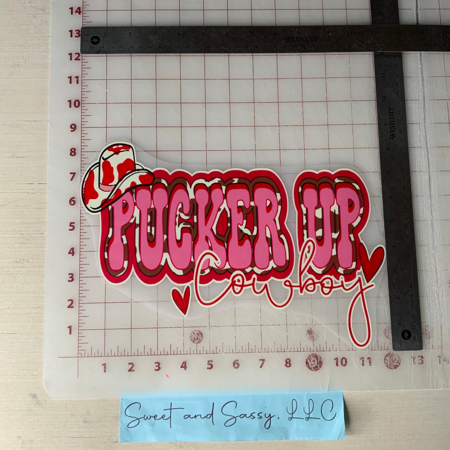 Pucker Up Cowboy DTF Transfer Design