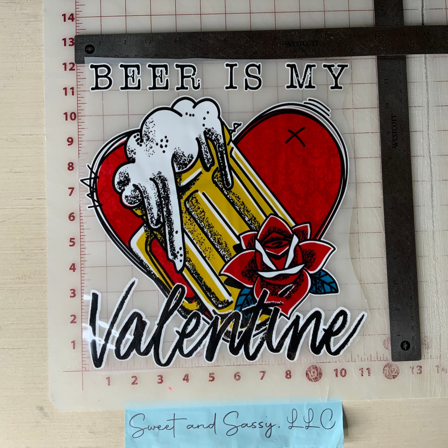 Beer is my Valentine DTF Transfer Designs