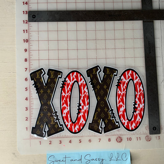 XOXO Doodle LV DTF Transfer Design