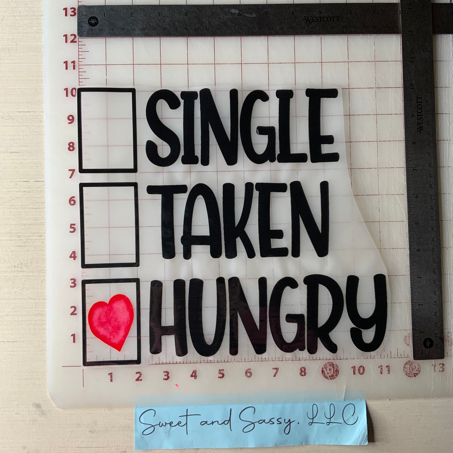 Single Taken Hungry DTF Transfer Design