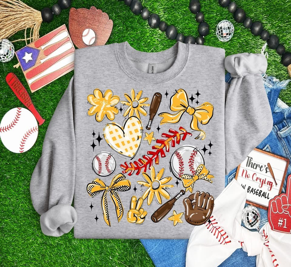 Team Color Baseball Collage DTF Transfer Design