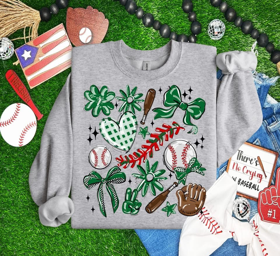 Team Color Baseball Collage DTF Transfer Design